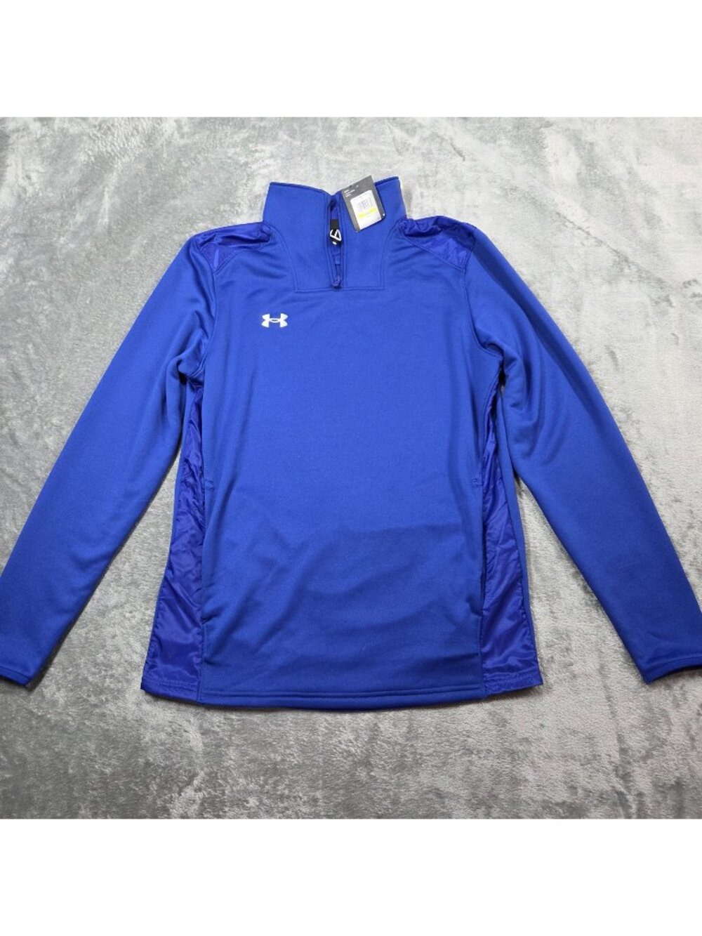 Under Armour Jacket Mens Medium Royal Blue Command 1/4 Zip Pullover 1360712 NEW